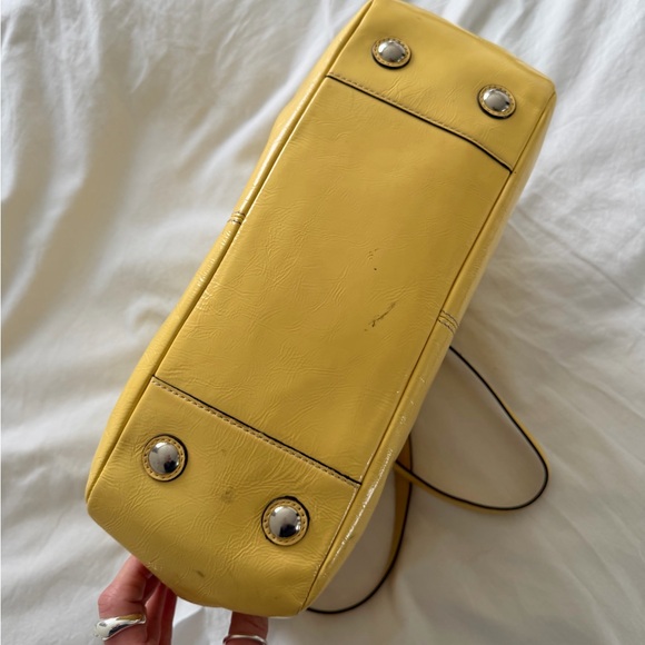 Vintage Coach Gallery Tote Bag Yellow - Picture 7 of 9
